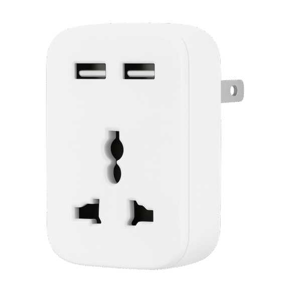 1-Outlet Plug Adapter with USB-C & USB-A Ports, Wall Mount, Overload Protection (2360000101)