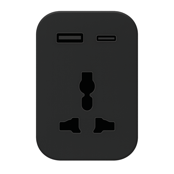 1-Outlet Plug Adapter with USB-C & USB-A Ports, Wall Mount, Overload Protection (2360000101) - Image 4