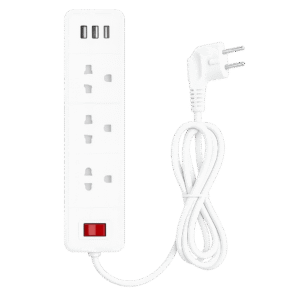 3-Outlet Power Strip with 1 USB-C + 2 USB-A Ports Overload Protection (2360000201)