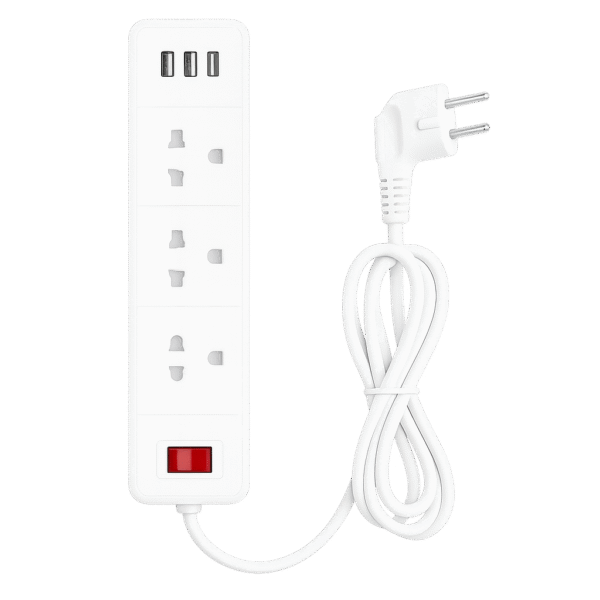 3-Outlet Power Strip with 1 USB-C + 2 USB-A Ports Overload Protection (2360000201)